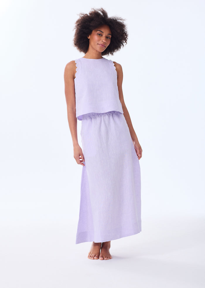 The Scallop Linen Tank - Discontinued Color