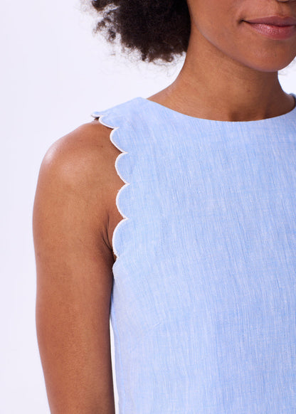 The Scallop Linen Tank - Discontinued Color