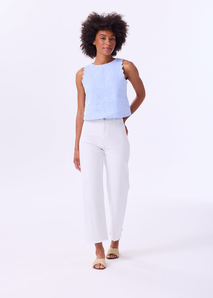 The Scallop Linen Tank - Discontinued Color