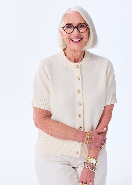The Short Sleeve Cardigan - Discontinued Color