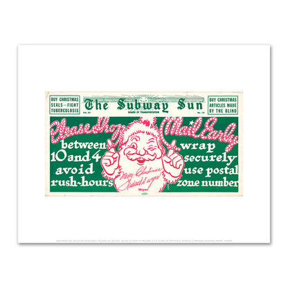 Amelia Opdyke Jones, New York City Transit Authority, The Subway Sun, Shop Early.. Mail Early Vol. XV No. 19, 1948, New York Transit Museum, XX.2018.4.4, Â© Metropolitan Transportation Authority. Fine Art Prints in various sizes by Museums.Co