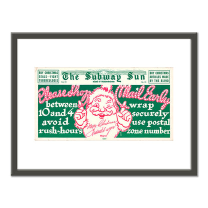 The Subway Sun, Shop Early.. Mail Early Vol. XV No. 19 by Amelia Opdyke Jones
