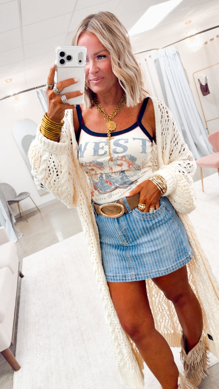 The Westport Stripe Mini Skort