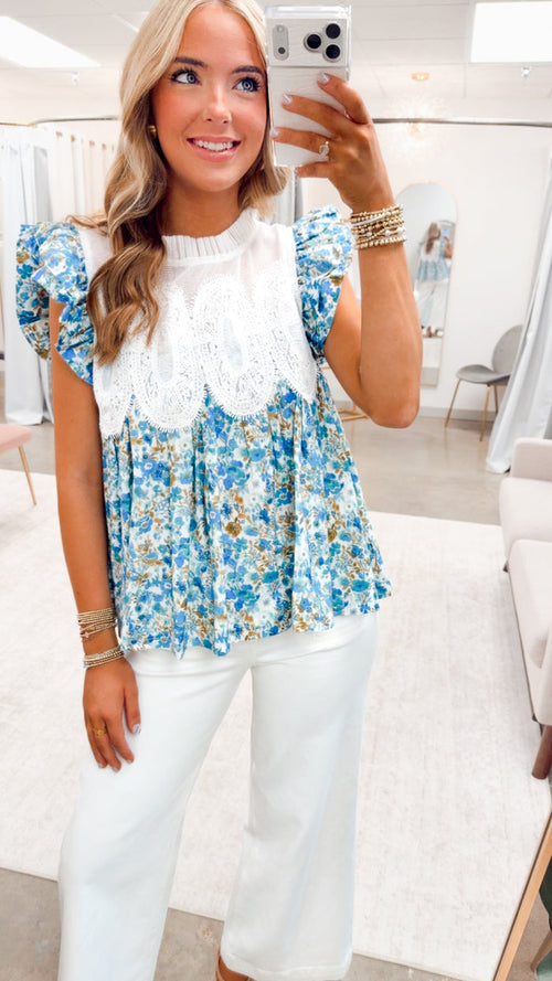 The Willowmere Ruffle Sleeve Top