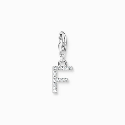Thomas Sabo Charm-Anhänger Buchstabe A-Z mit weißen Steinen Silber