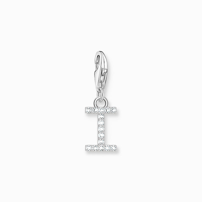 Thomas Sabo Charm-Anhänger Buchstabe A-Z mit weißen Steinen Silber