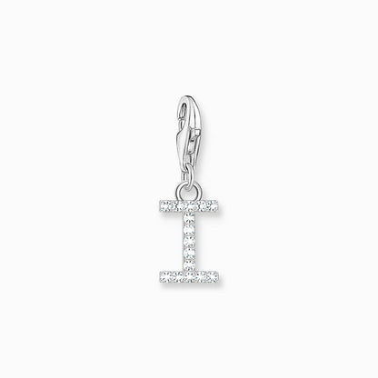 Thomas Sabo Charm-Anhänger Buchstabe A-Z mit weißen Steinen Silber