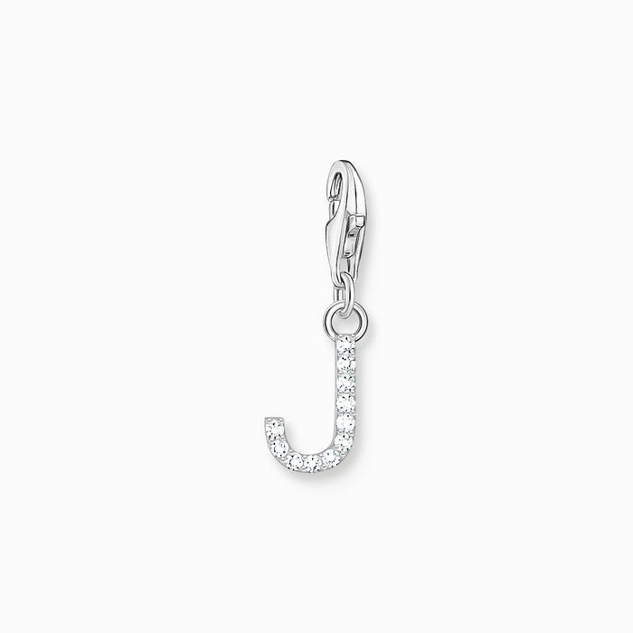 Thomas Sabo Charm-Anhänger Buchstabe A-Z mit weißen Steinen Silber