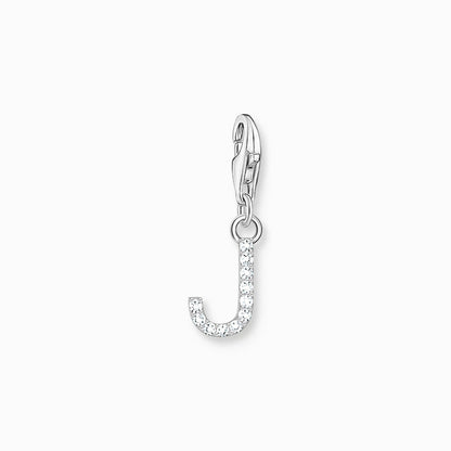 Thomas Sabo Charm-Anhänger Buchstabe A-Z mit weißen Steinen Silber