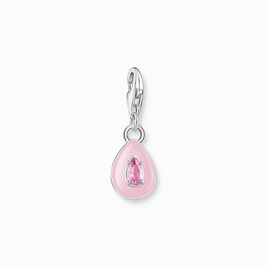 Thomas Sabo Charm-Anhänger pinker Tropfen Silber - 2028-041-9