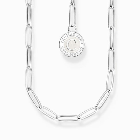 Thomas Sabo Member Charm-Kette mit weißem Charmista Coin Silber - X2089-007-21-L45