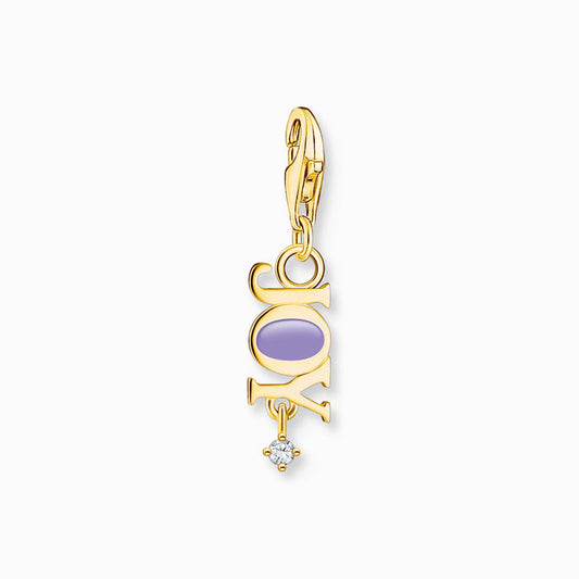 Thoms Sabo Charm-Anhänger Joy mit weißem Stein vergoldet - 2007-565-13