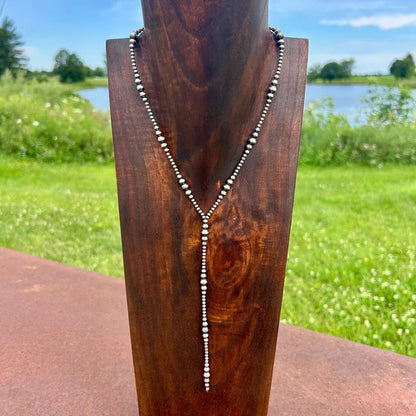 Thunder & Stone Genuine Sterling Silver Pearl 16" Lariat Necklace