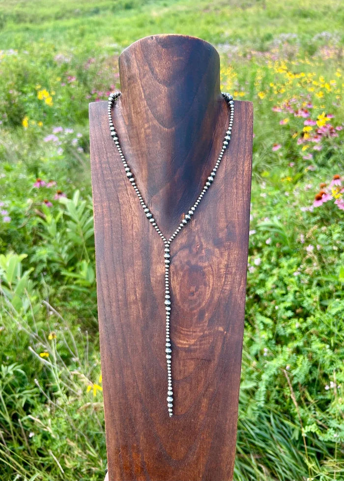Thunder & Stone Genuine Sterling Silver Pearl 16" Lariat Necklace