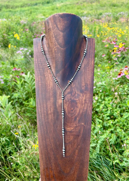 Thunder & Stone Genuine Sterling Silver Pearl 16" Lariat Necklace