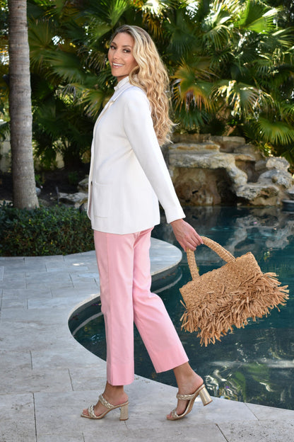 Tilly Classic Knit Blazer Chalk