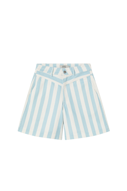 Tiny Big Sister striped Bermuda shorts in soft cotton with a flattering, relaxed fit. Perfect for summer styling. Shop at Dotique.