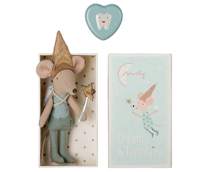 Tooth Fairy Mouse, Big Brother in matchbox - Blue