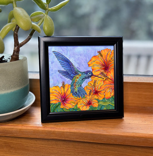 Tropical Hummingbird Framed Art