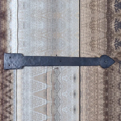 Tudor Wrought Iron Garage Door Dummy Hinge Strap - Old West Iron