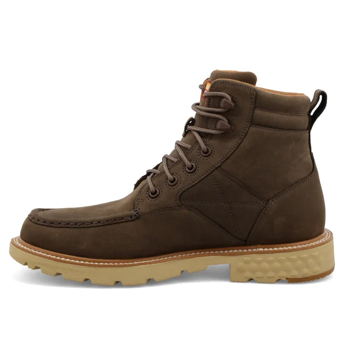 Twisted X Men's CellStretch 6"Lace Up Work Boot in Shitake