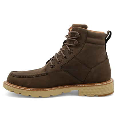 Twisted X Men's CellStretch 6"Lace Up Work Boot in Shitake