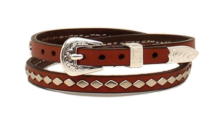 Twister Aged Oak Brown Diamond Studded Hat Band