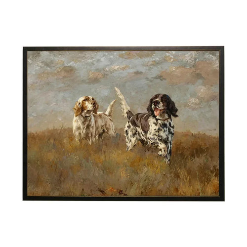 Two Hunting Dogs in a Field Framed Print 20x16
