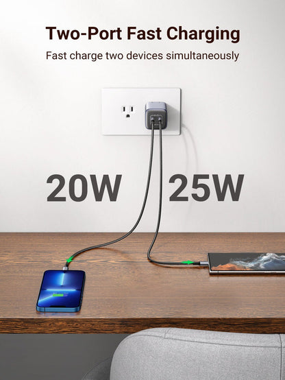 45W iPhone charging supports two devices at the same time, up to 25W + 20W power distribution