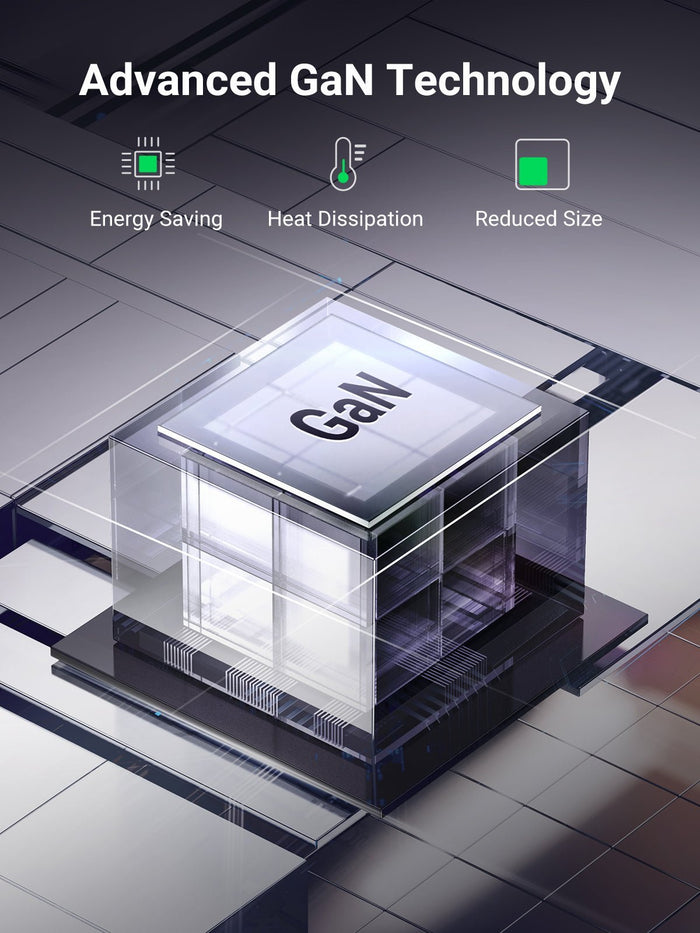 Advanced GaN technology chip with energy saving, heat dissipation and reduced size