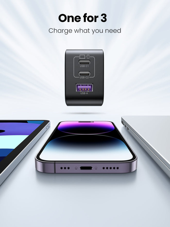 UGREEN 65W iphone charger 3 ports