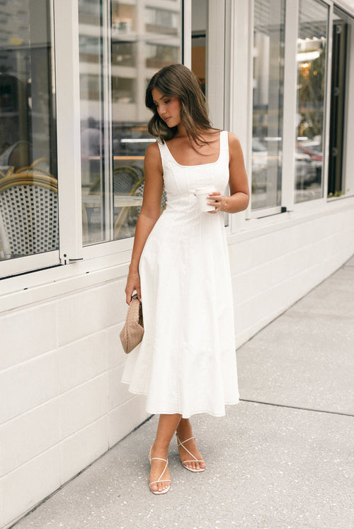 Petal and Pup USA DRESSES Una Midi Dress - White