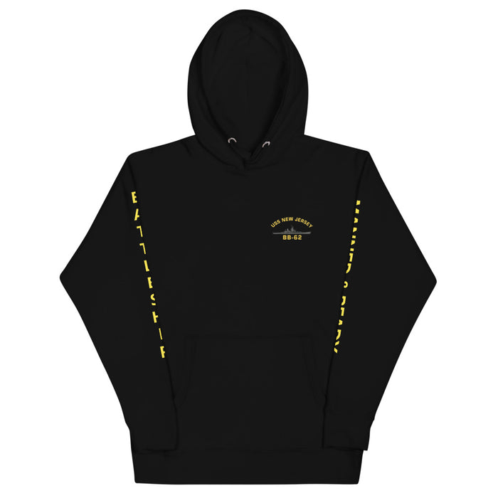 USS New Jersey BB-62 - Manned & Ready Hoodie (Black)