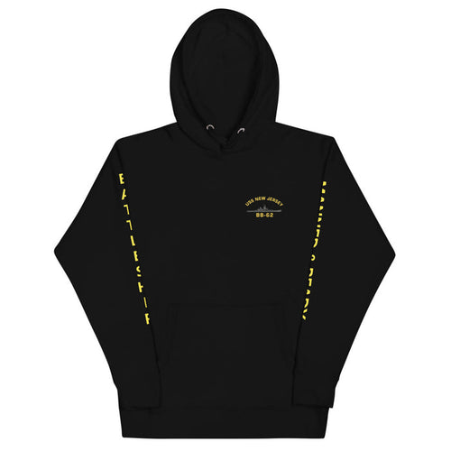 USS New Jersey BB-62 - Manned & Ready Hoodie (Black)