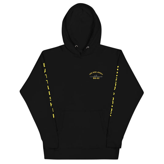 USS New Jersey BB-62 - Manned & Ready Hoodie (Black)
