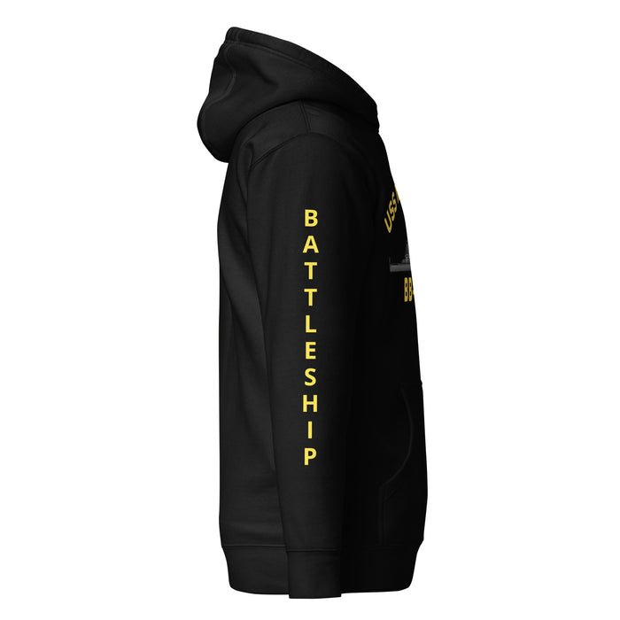 USS New Jersey BB-62 - Manned & Ready Hoodie (Black)