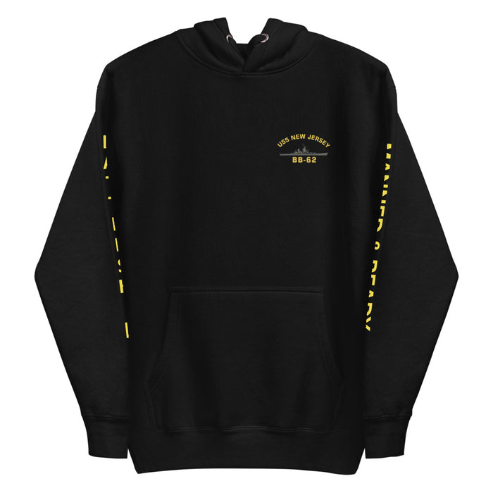 USS New Jersey BB-62 - Manned & Ready Hoodie (Black)