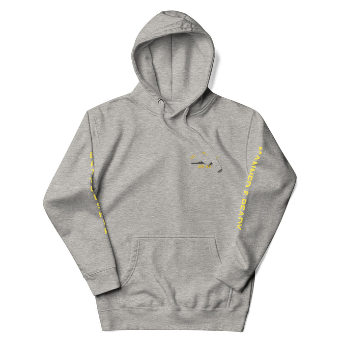 USS New Jersey BB-62 - Manned & Ready Hoodie (Carbon Gray)