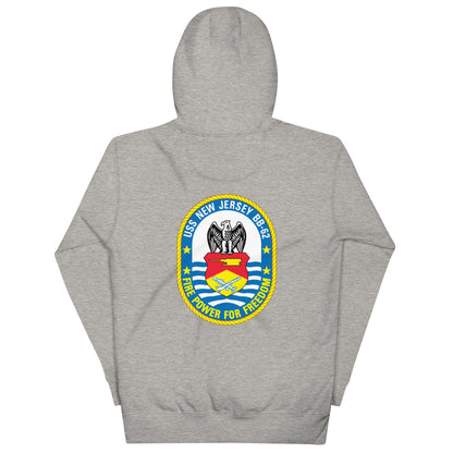 USS New Jersey BB-62 - Manned & Ready Hoodie (Carbon Gray)