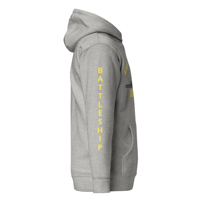 USS New Jersey BB-62 - Manned & Ready Hoodie (Carbon Gray)
