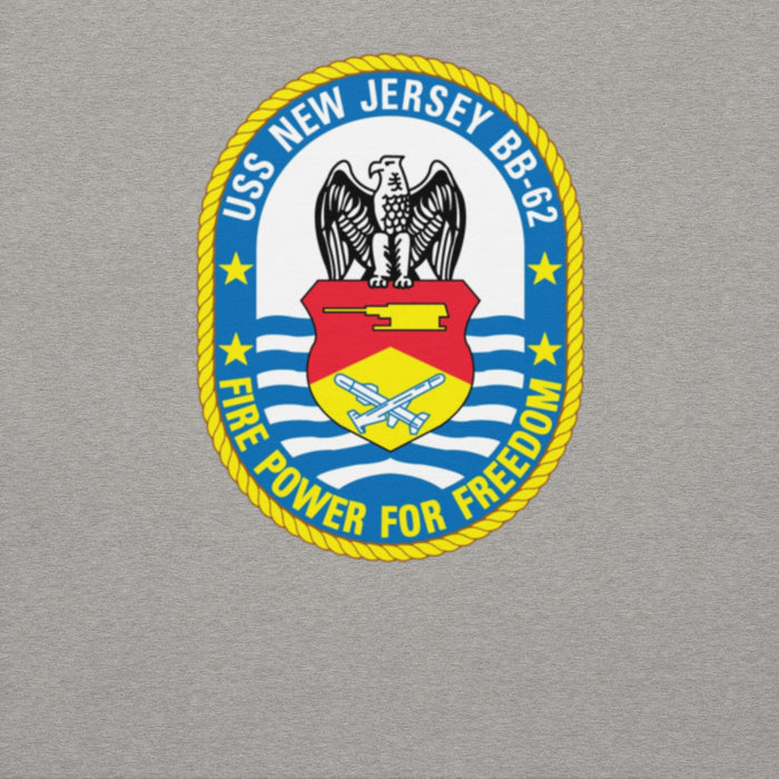 USS New Jersey BB-62 - Manned & Ready Hoodie (Carbon Gray)