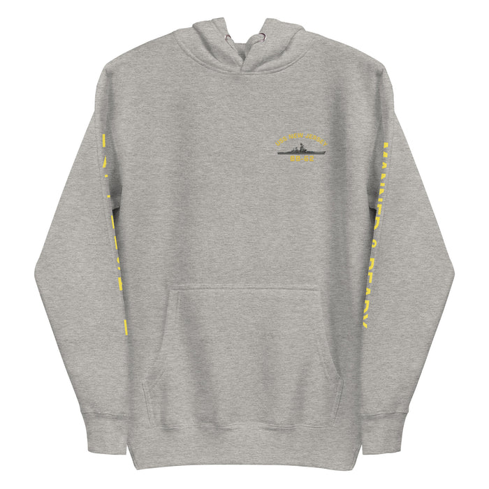 USS New Jersey BB-62 - Manned & Ready Hoodie (Carbon Gray)