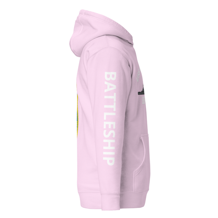 USS New Jersey BB-62 - Manned & Ready Hoodie (Team Pink)