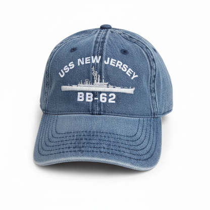 USS New Jersey BB-62 – Denim Dad Cap
