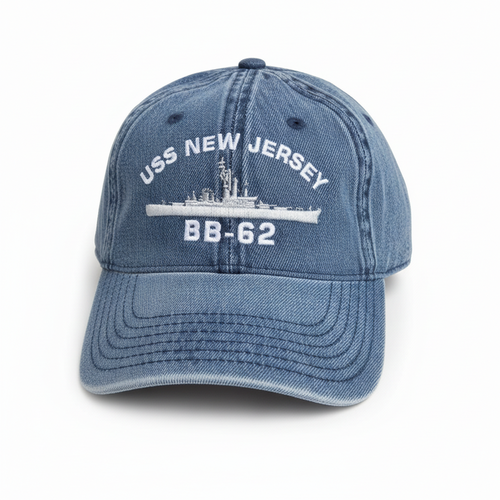 USS New Jersey BB-62 – Denim Dad Cap