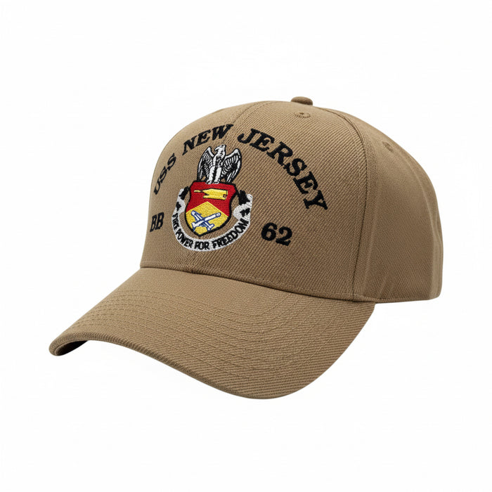 USS New Jersey Firepower for Freedom - Coyote Brown Cap