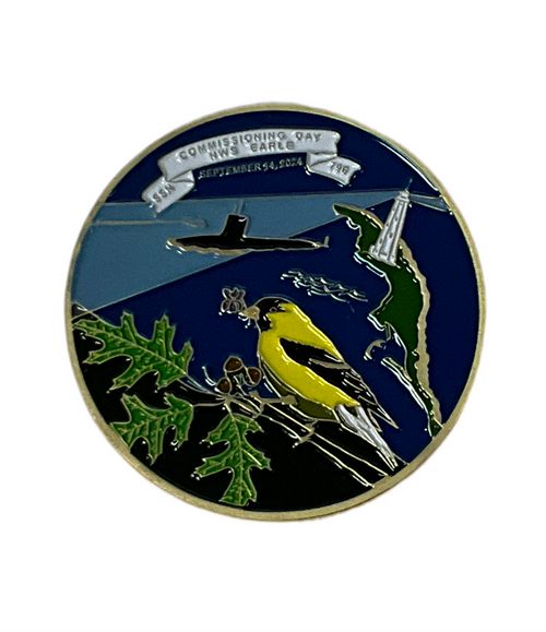 USS NEW JERSEY (SSN-796) Submarine Commissioning Day Coin
