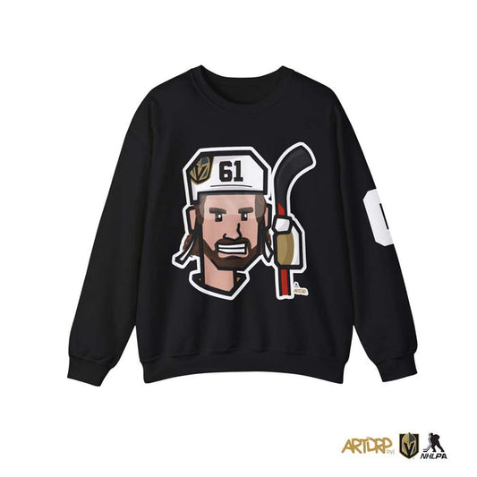 Vegas Golden Knights #61 Mark Stone Caricature Crewneck - Vegas Team Store