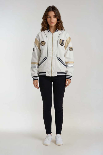 Vegas Golden Knights BSB Full-Zip Denim Jacket