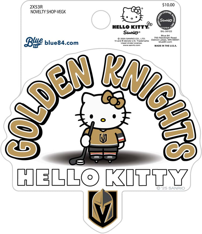 Vegas Golden Knights Hello Kitty Arch Decal - Vegas Team Store